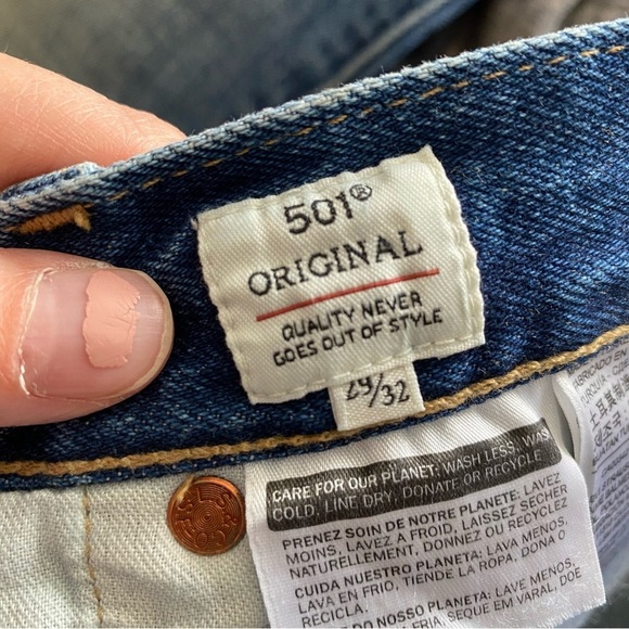 Levi’s Made & Crafted 501 Raw Hem Jeans Size 29x32 - Picture 9 of 12